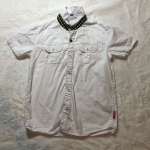 Miki Kids size 9 boys white button down shirt